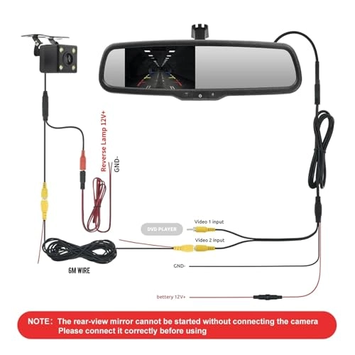 Rear View Camera - 4.3 Inch LCD Mirror Monitor