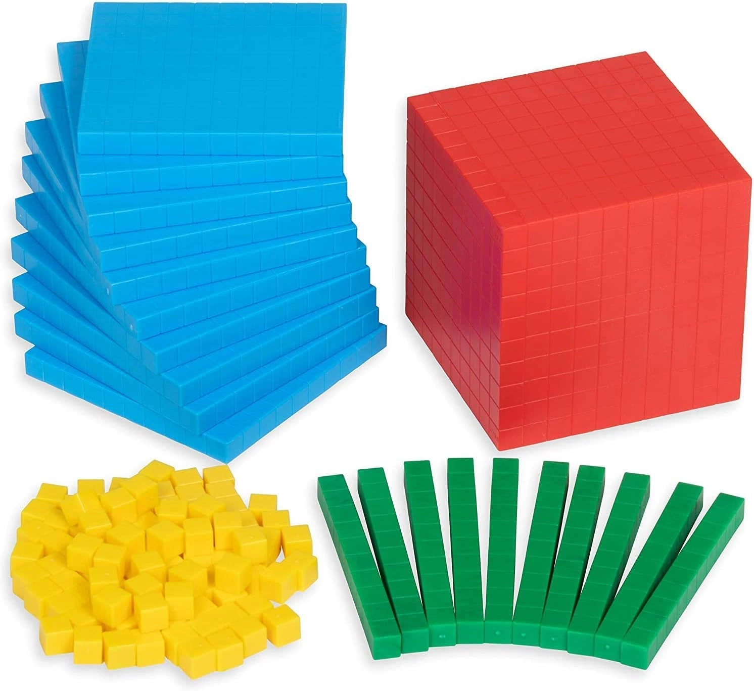 Generic Base Ten Blocks - 3+ 121 pieces