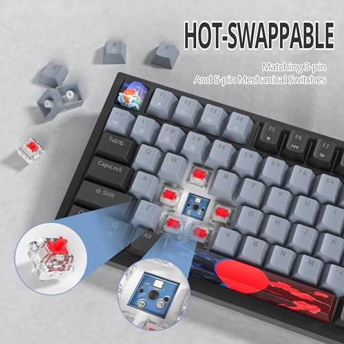 75% TKL Wired Mechanical Keyboard - Wired/Wireless