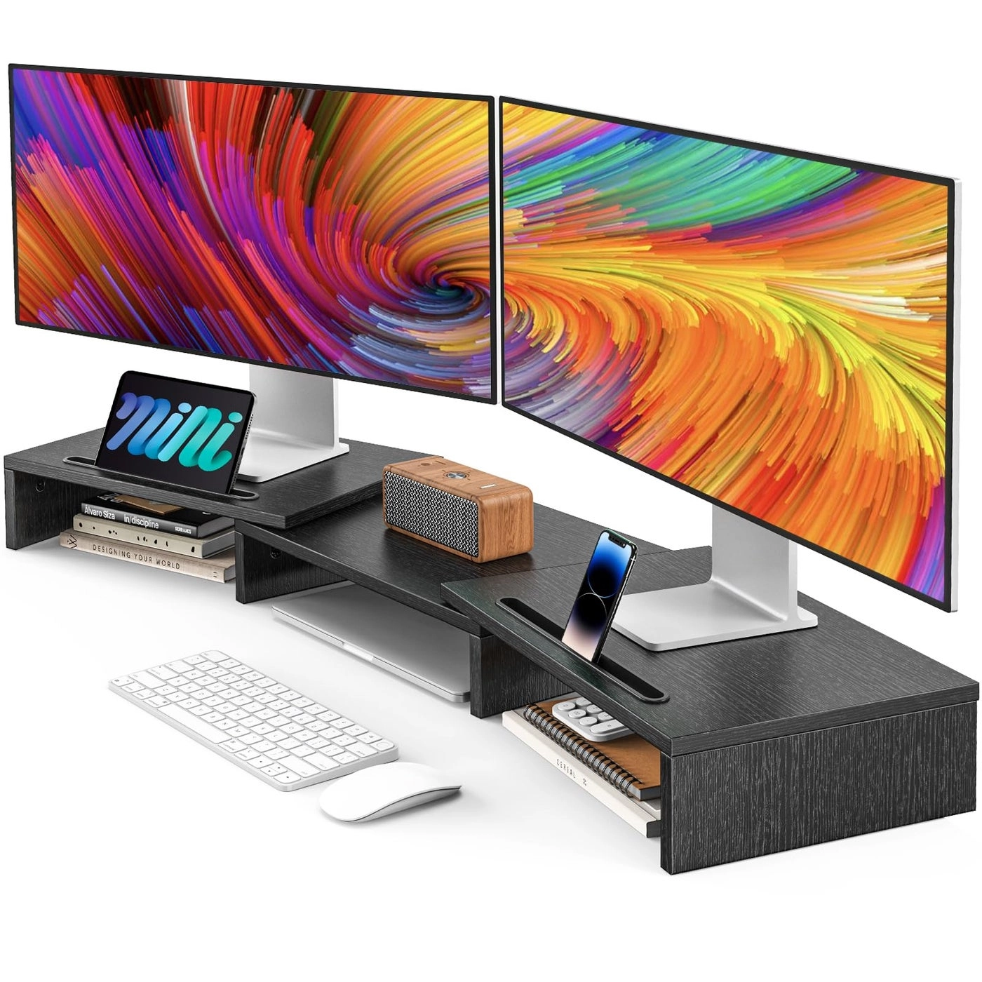Dual Monitor Stand Riser - 2 monitors