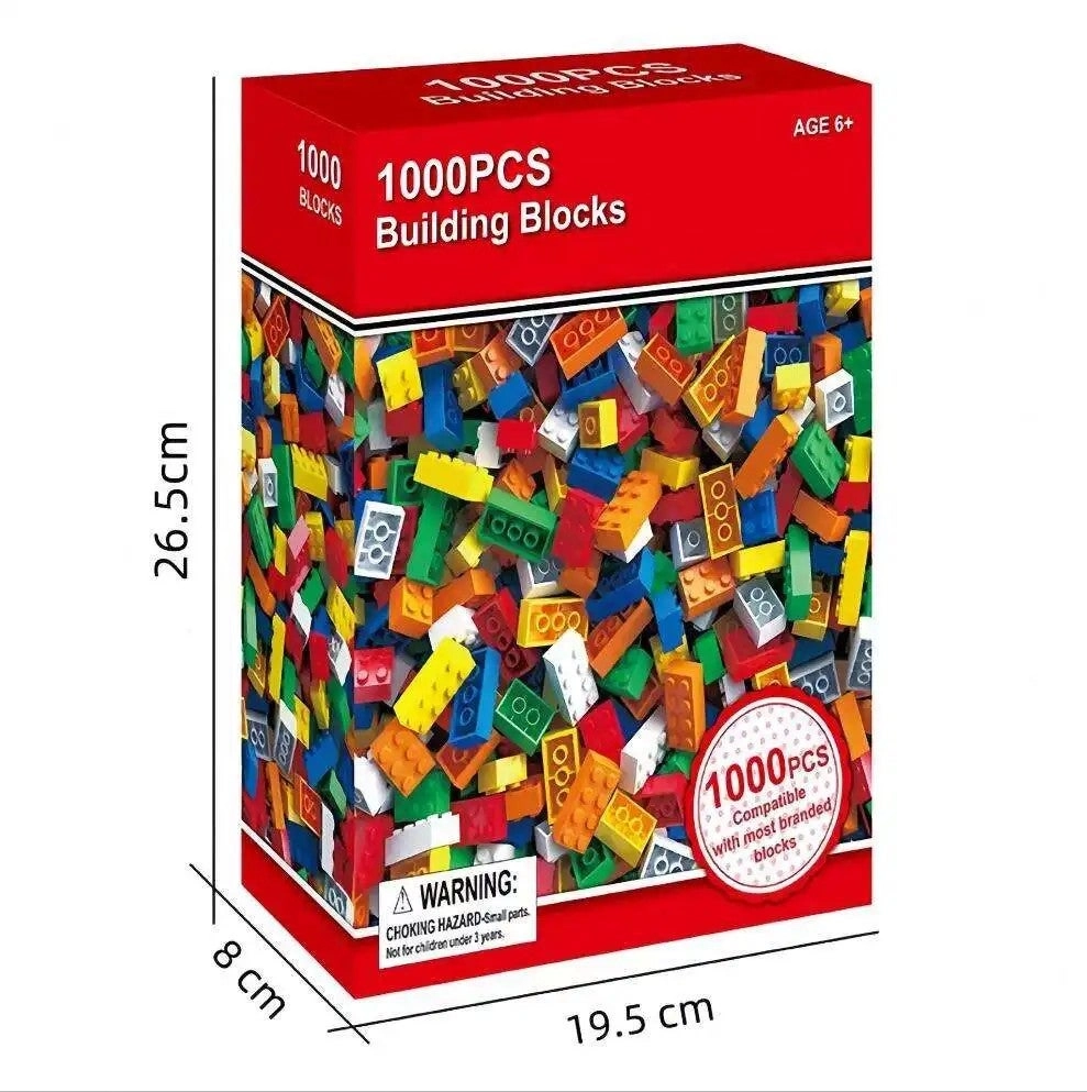 Plastic Classic Building Bricks Set - 500/1000 pcs
