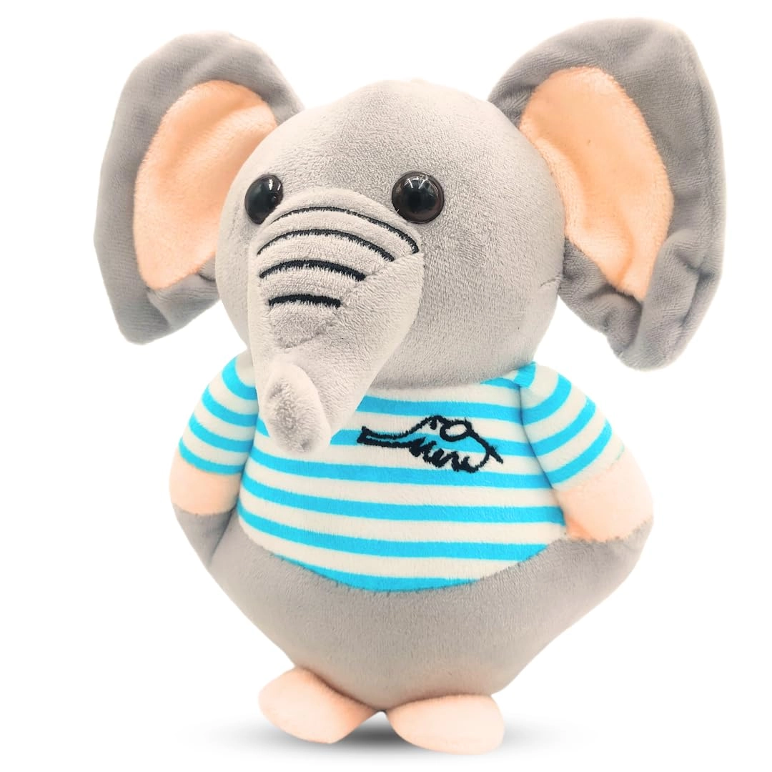 Storio, wecare@storio.in Elephant Soft Toy - 20 cm Grey