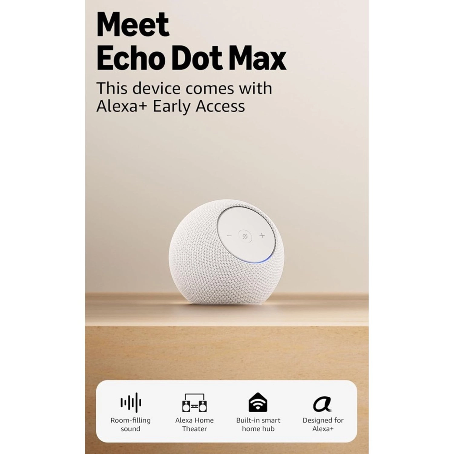 Echo Dot Max - Alexa Glacier White