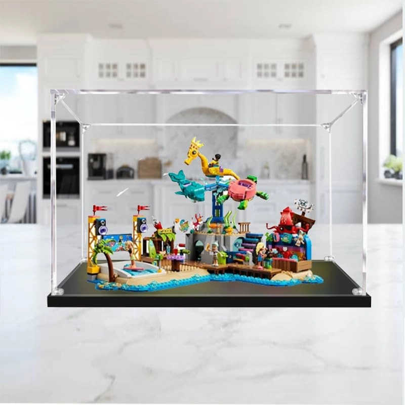 LEGO Friends Display Case (41737) - 15.74x15.74x11.81in. Black Bottom 2mm