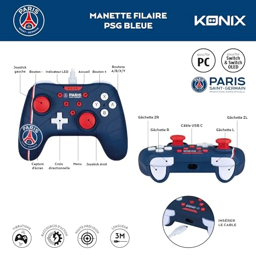 PSG - Blau, Weiß und Rot Nintendo Switch, Switch OLED und PC