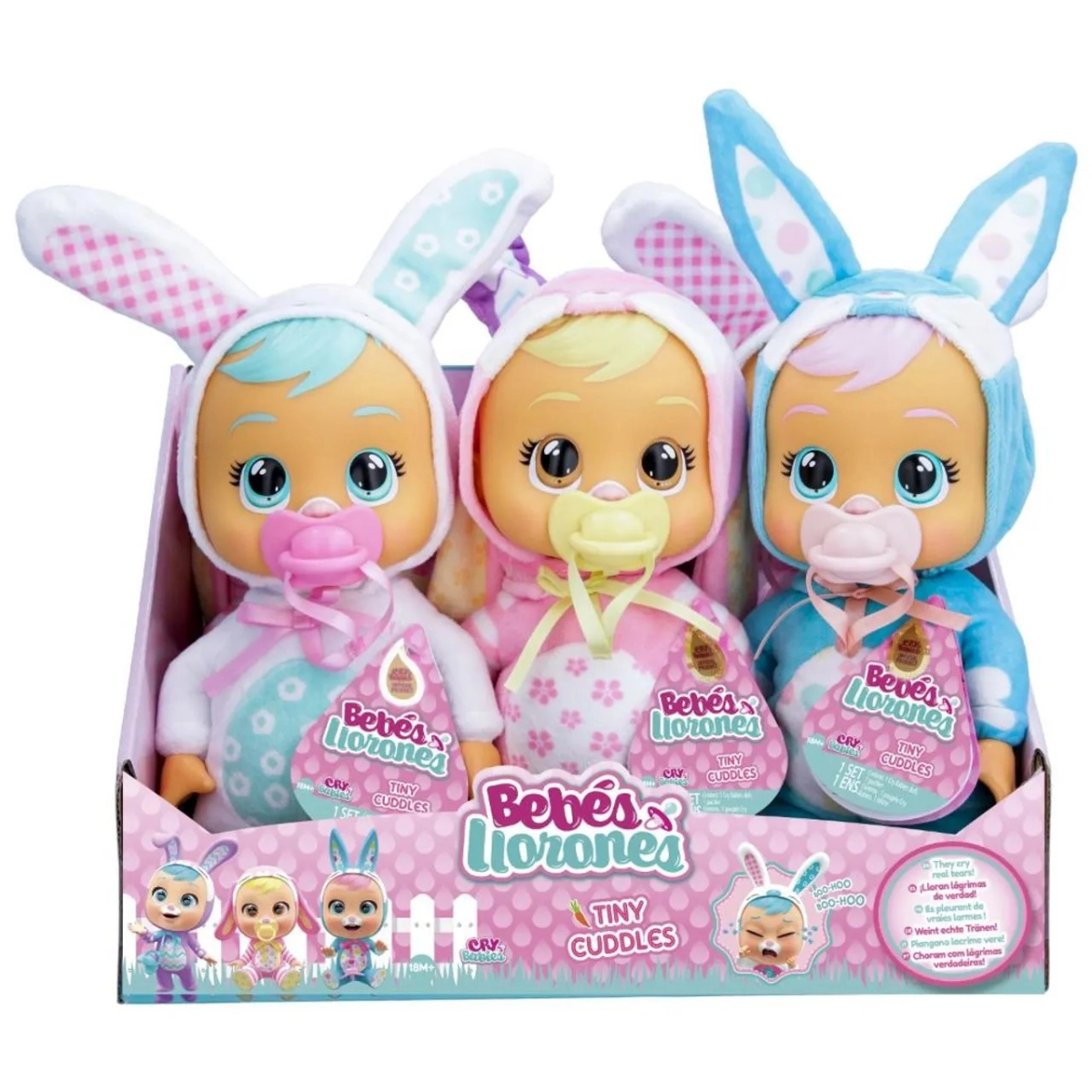 Cry Babies Tiny Cuddles - Over 9 Inches Cries Real Tears Ages 18 Months+