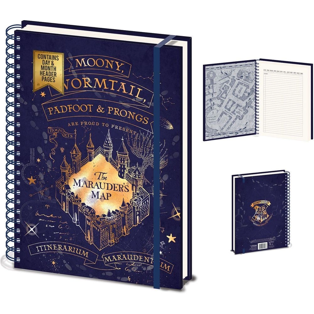 PYRAMID POSTERS Harry Potter - Marauders Map A4 Spiral - Lined