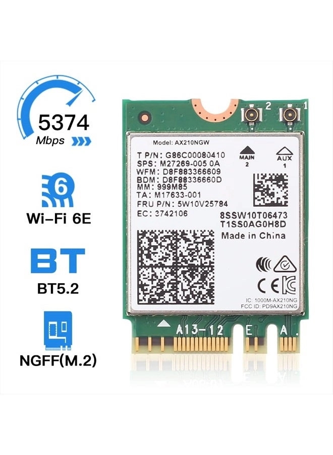 AX210NGW - Tri-Band M.2 2230 Wi-Fi 6E