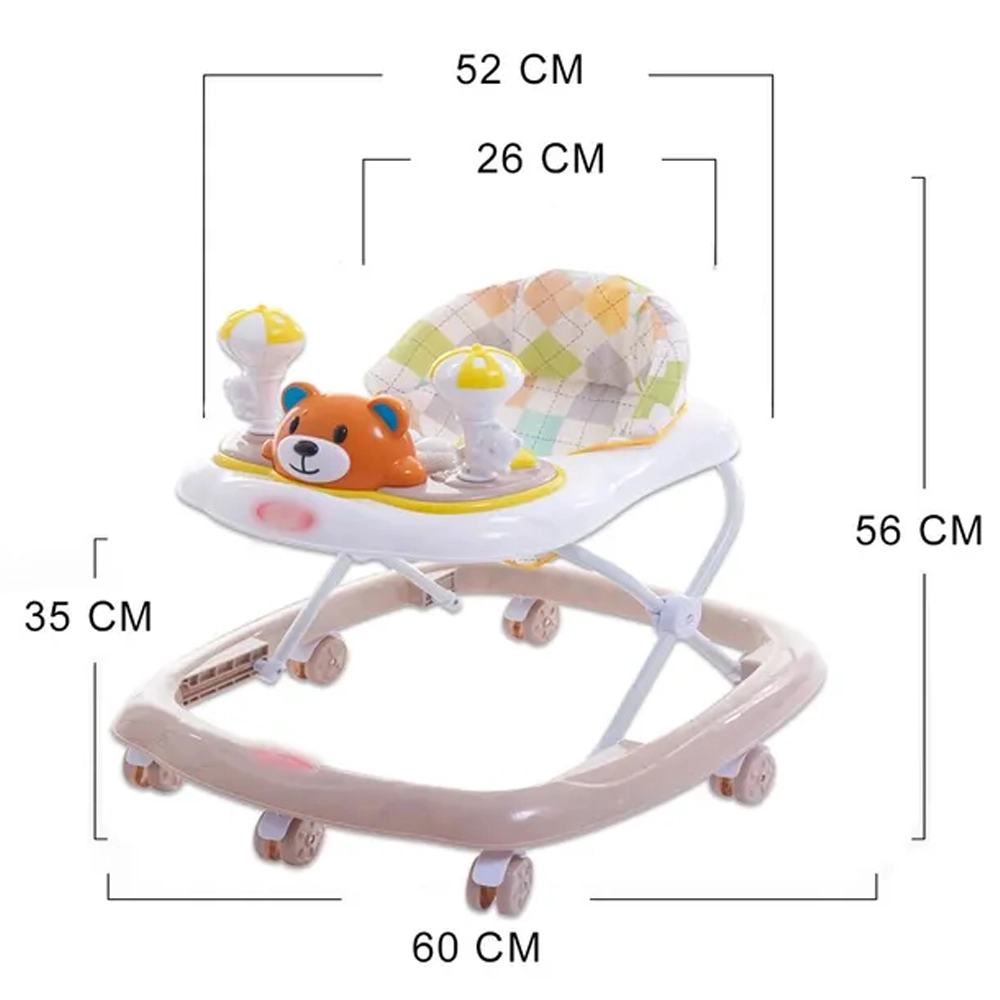 Baby Walker - Coffee + Head Protection Pillow - Blue