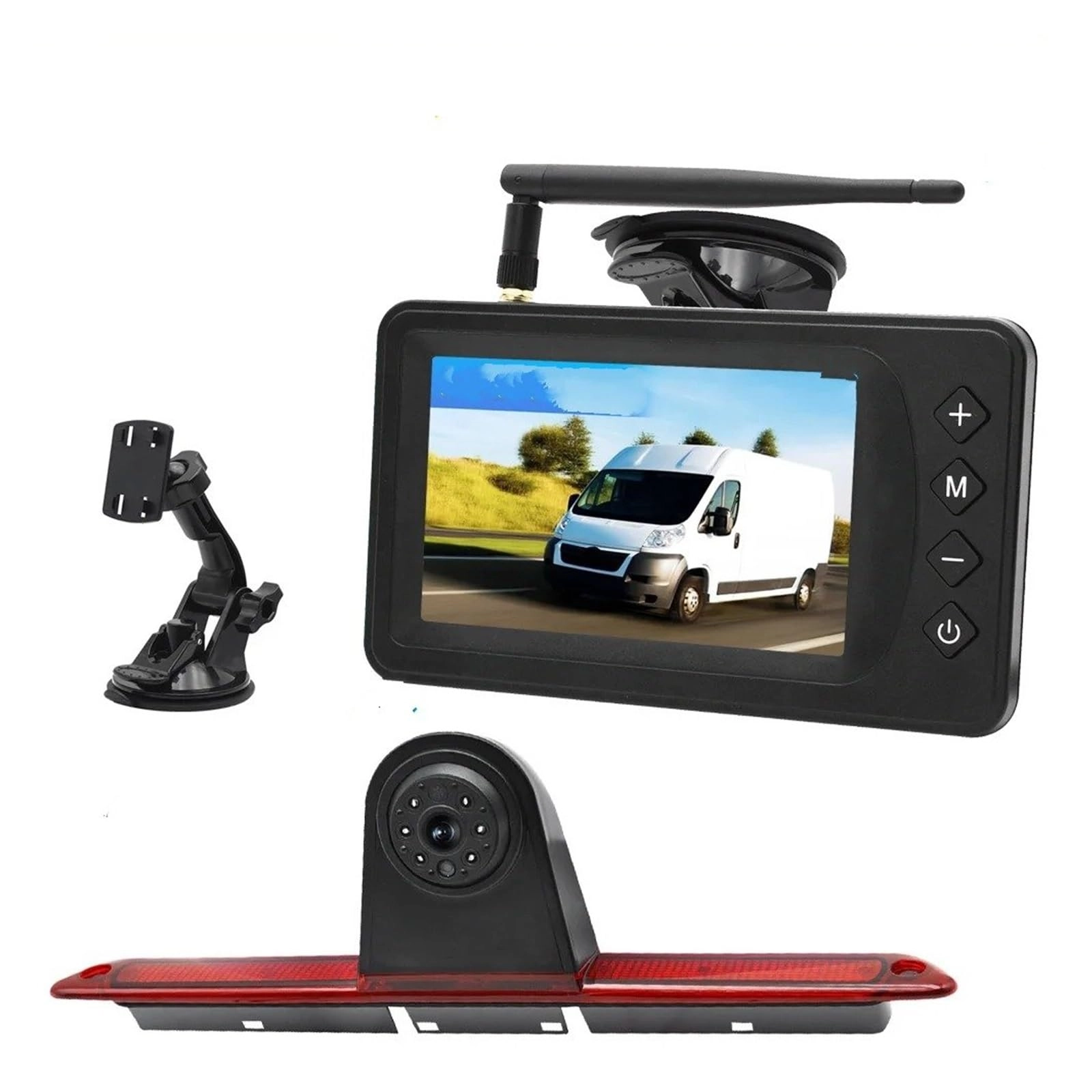 mailingbaihuo Brake Light Camera - Night vision 1920x1080P + 5" TFT LCD Monitor - Wireless