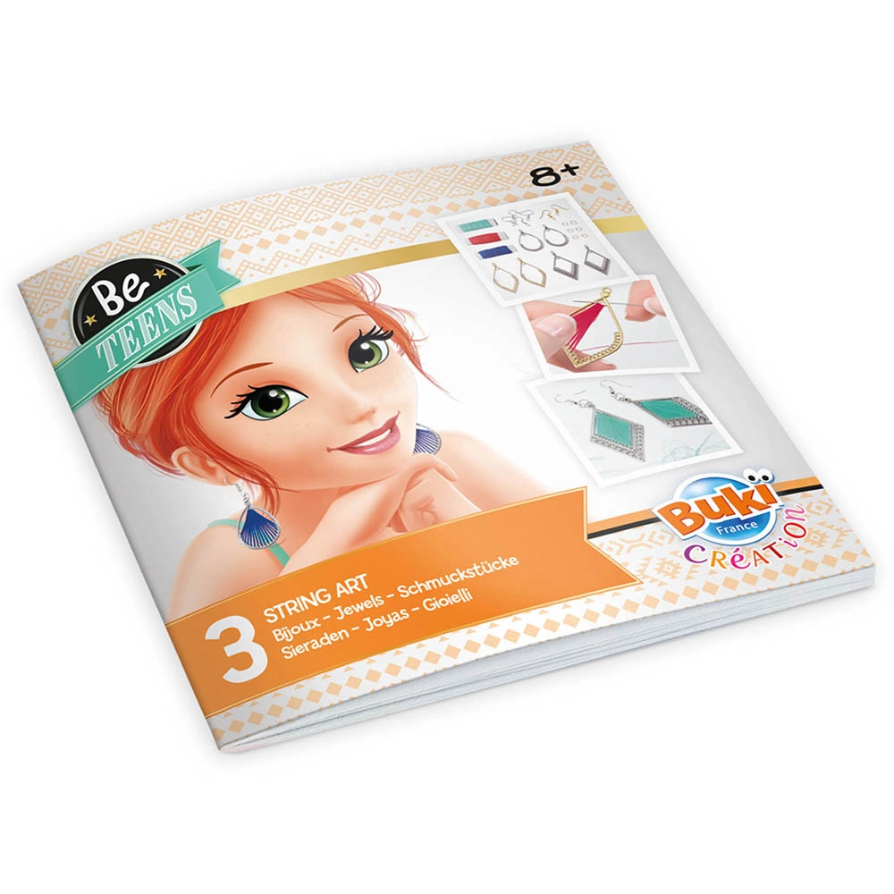 18-Piece String Art Jewellery Set - Create up to 3 Colorful Earrings Includes Needles Threads Instructions