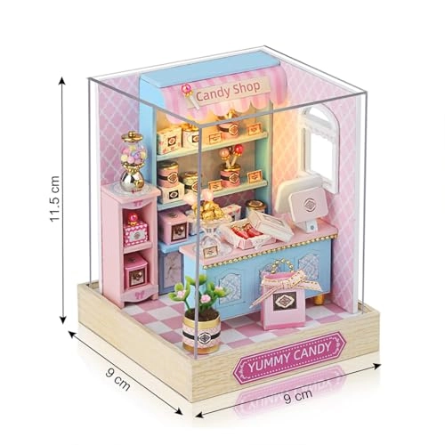 Miniature Dollhouse Kit - candy, cake and milk tea
