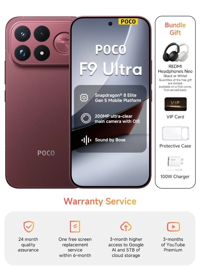 F9 ultra 16GB 512GB + Redmi Headphones Neo