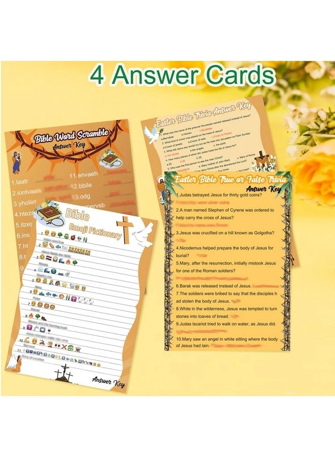 Bible Game Cards - 104 Pcs Bible Trivia Quiz