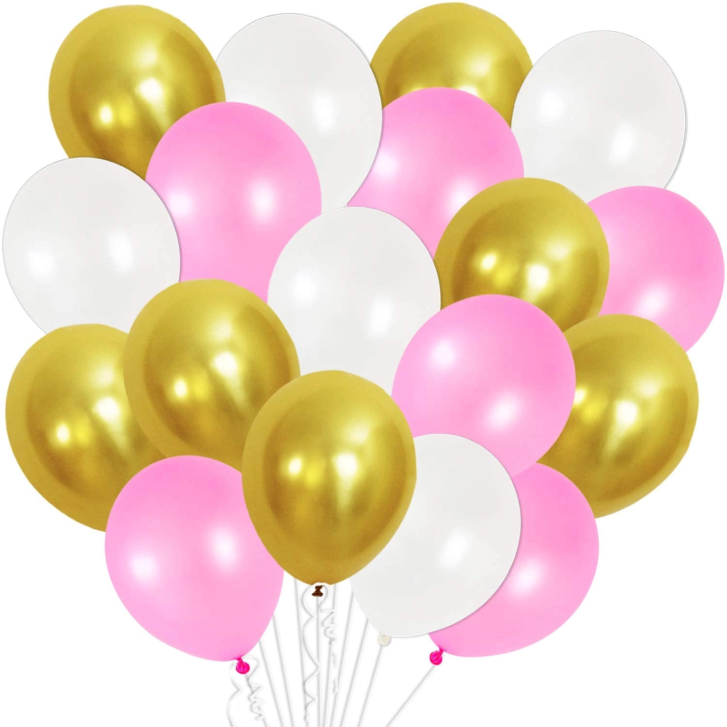 Party Time Trading LLC Latex Balloons - 50pcs Wedding Valentines Bridal Shower Birthday Party