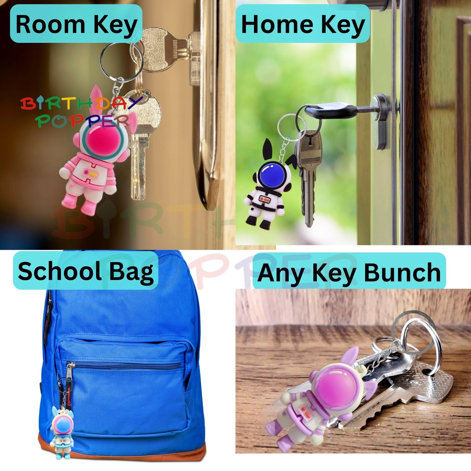 Space Theme Keychains