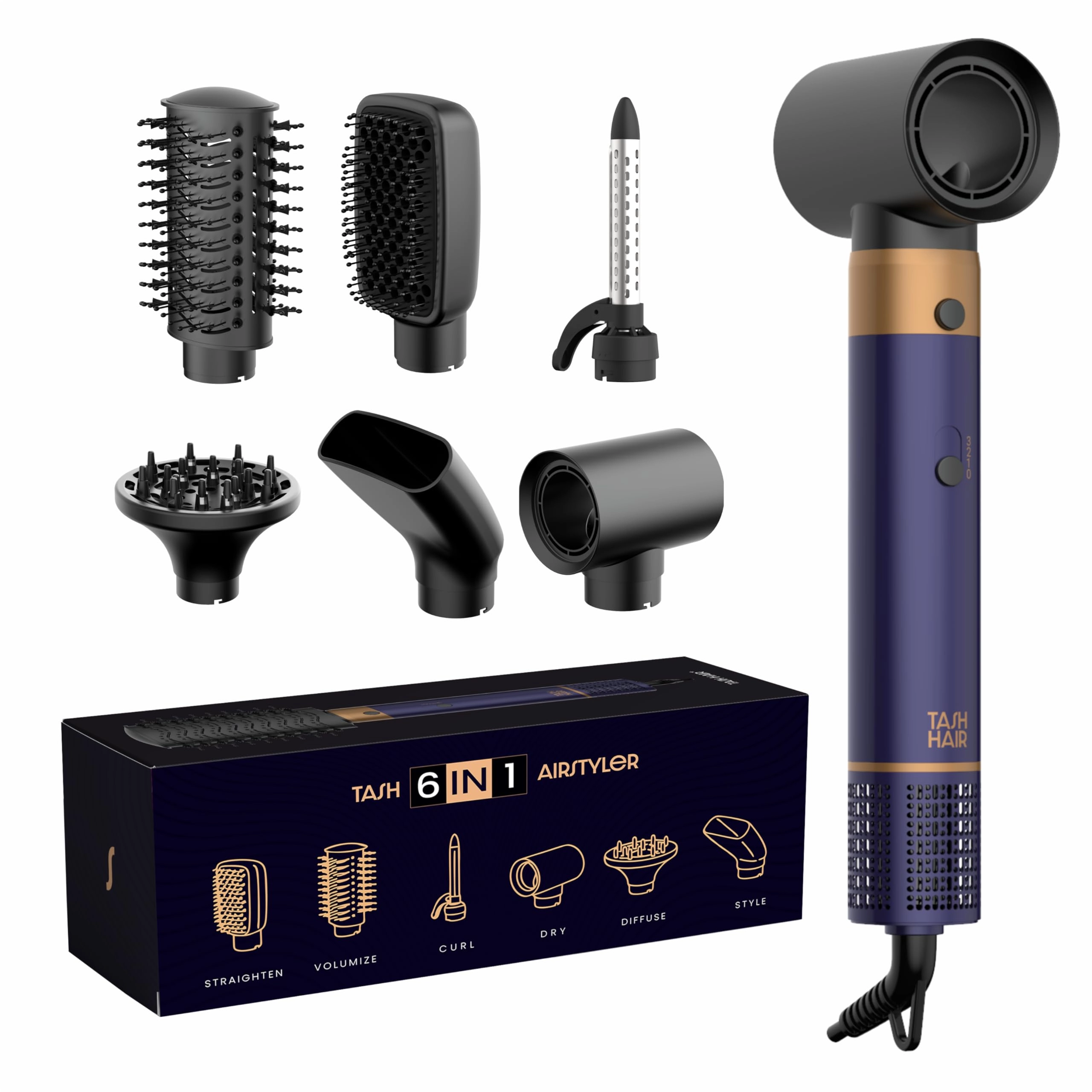 GISA RETAIL PVT LTD Multi Styler - 6-in-1 1200W Purple