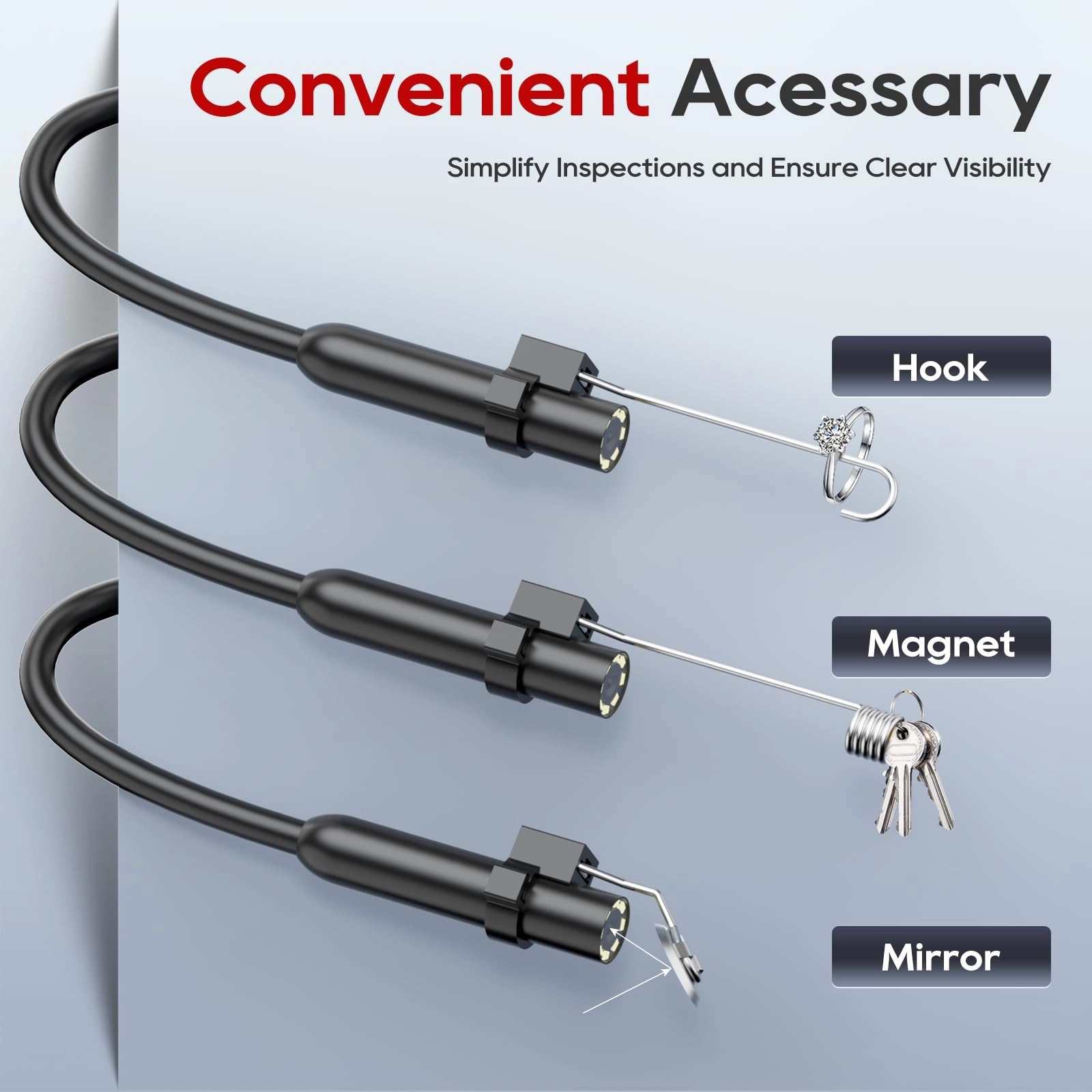 Endoscope Camera - 1920P HD 8 LED 16.4ft