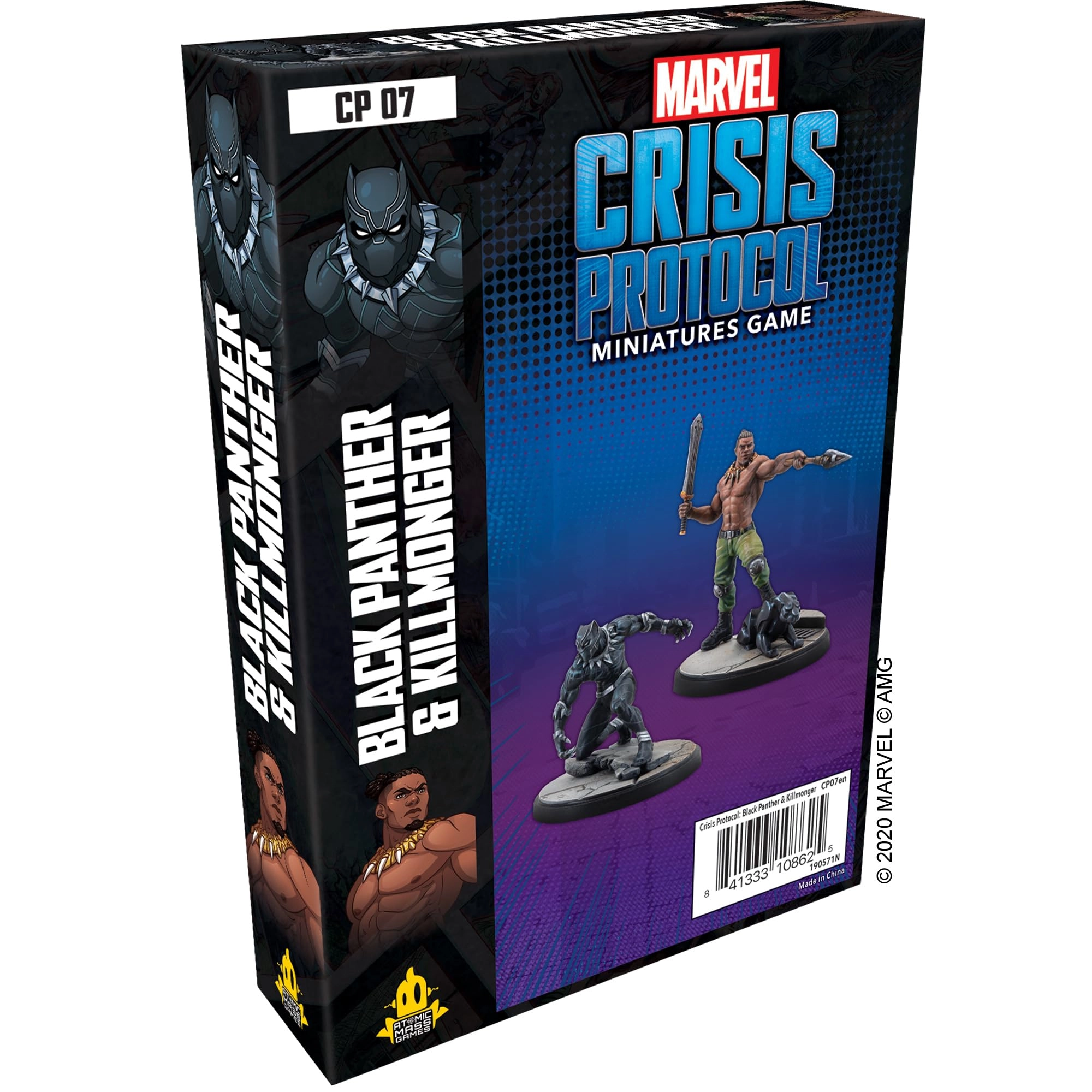 Atomic Mass Games Marvel Crisis Protocol: Character Pack: Black Panther and Killmonger - Miniatures Game