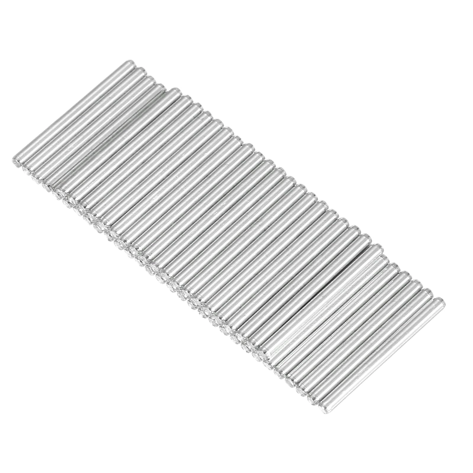 SourcingMap Round Rod Axles - 50pcs 2.5 x 30mm Silver