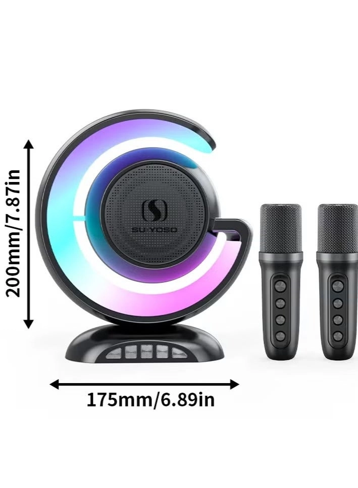 Portable Bluetooth Speaker - Two Wireless Microphones