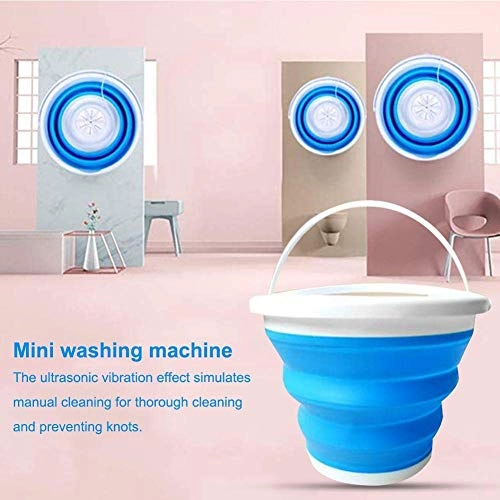 YQWHL Mini Washing Machine Folding Bucket Washer Mini Washer, Portable Travel Underwear And Socks Cleaner Removable Washing Machine