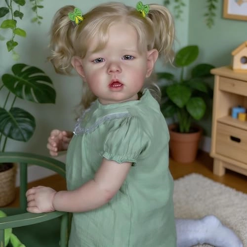 Liam Reborn Baby Doll - 28 inch Vinyl Light Green Clothes Ages 3+
