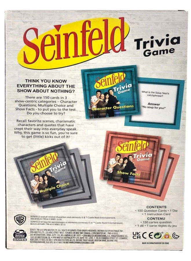 Seinfeld TV Show - Trivia Game - 150 Cards Age 10 and Up