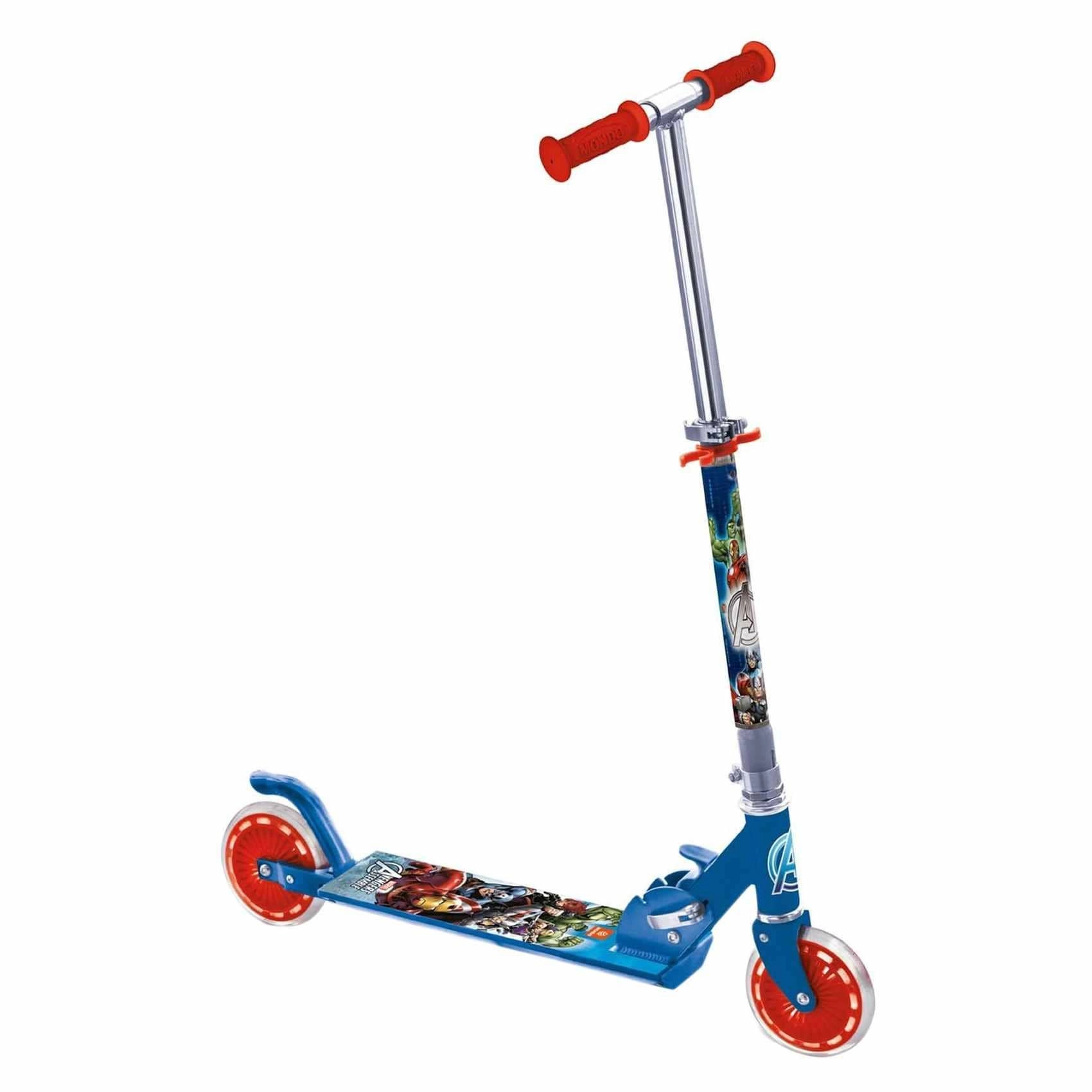 MONDO Marvel Avengers Assemble 18009 2-Wheel Kick Scooter – 120mm Foldable Suspension