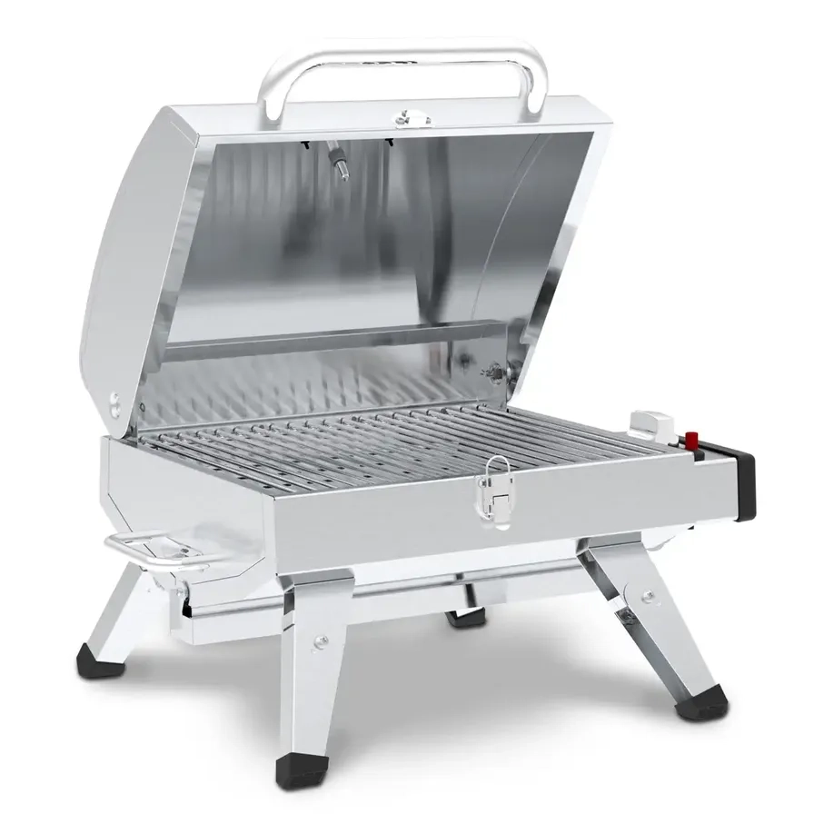 Portable Stainless Steel Barbecue - single burner gas