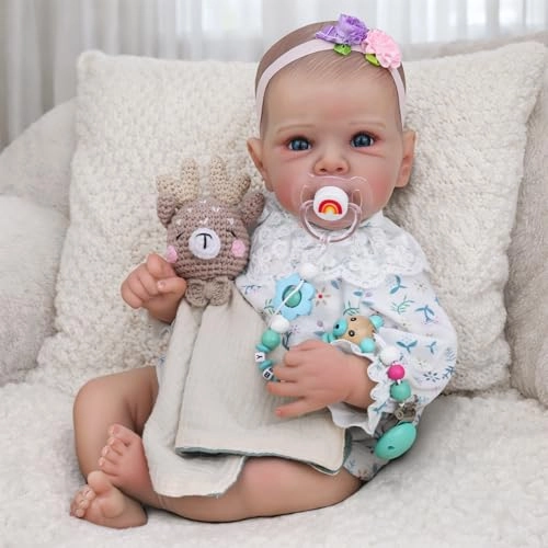 WOOROY Reborn Baby Dolls - 18 Inch Soft Cloth Body Girl Ages 3+
