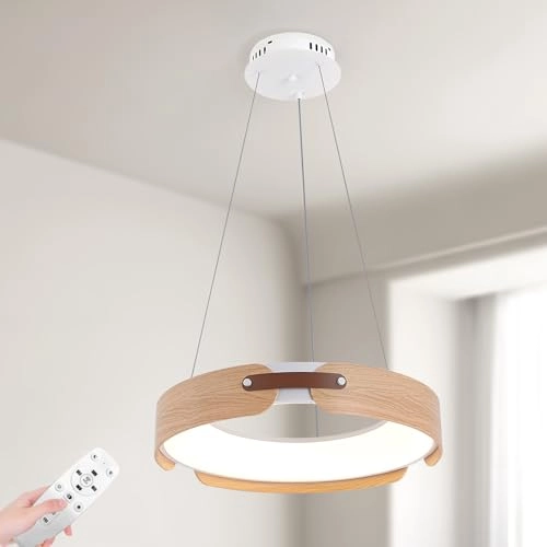Round LED Chandelier - 3000K–6000K Dimmable