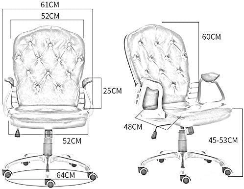 Desk Chair - PU Leather Brown High Back