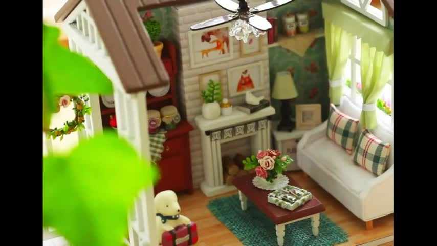 Domantic And Cute Dollhouse Miniature Diy House Kit - Romantic Forest Time 1: 24