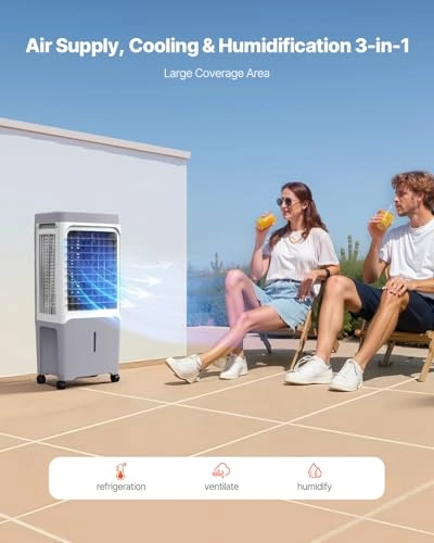 Evaporative Air Cooler - 1800 CFM 6.8 Gallons