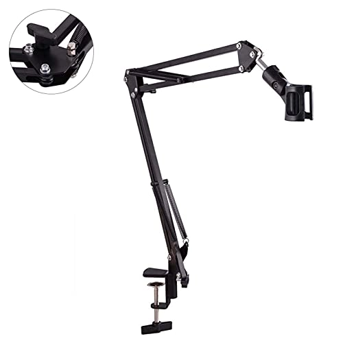 Mic Stand - Extendable Scissor Arm Table Mounting Clamp