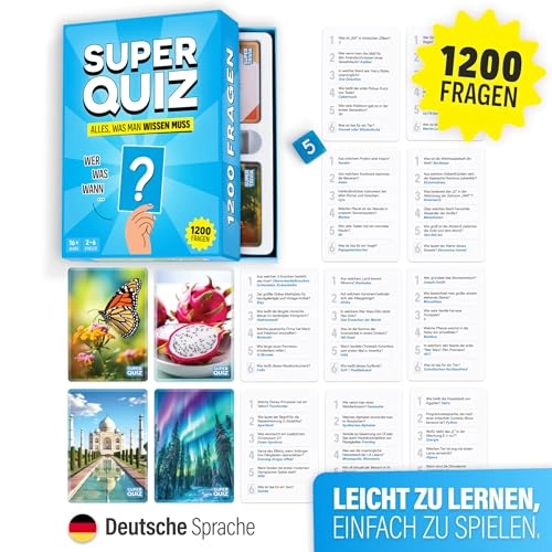 Super Quiz - 1200 Questions Trivia Cards (German)