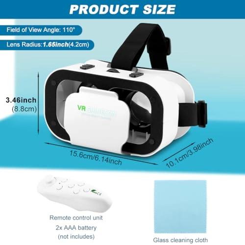 VR Headset - 110° FOV 4.7-6.0" Screen