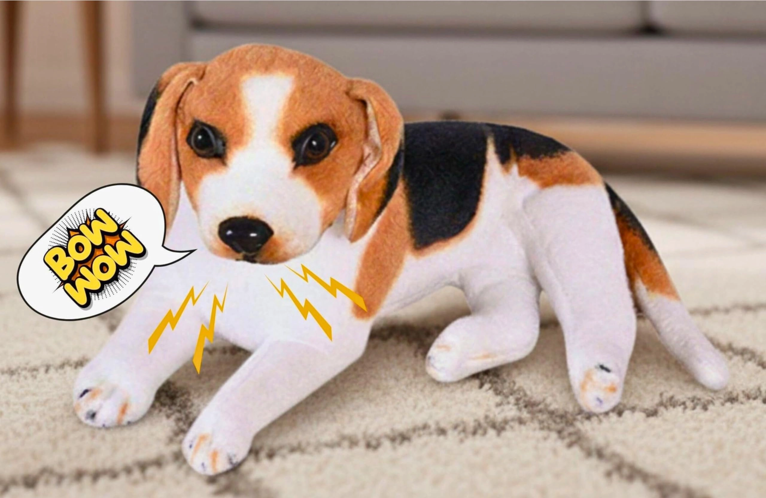 AMI Enterprises, Ami Enterprises Beagle Dog Beagle Sitting Dog 30 cm - Bow Wow Sound