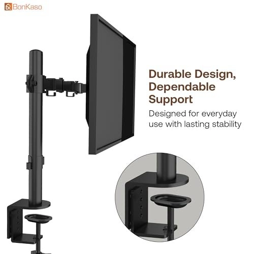 Adjustable Single Arm Monitor Stand - 13–27 inch VESA 75x75mm or 100x100mm