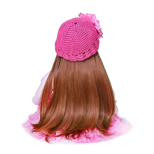 Reborn Toddler Doll - 24 inch Silicone Vinyl Girl Pink Dress Ages 3+