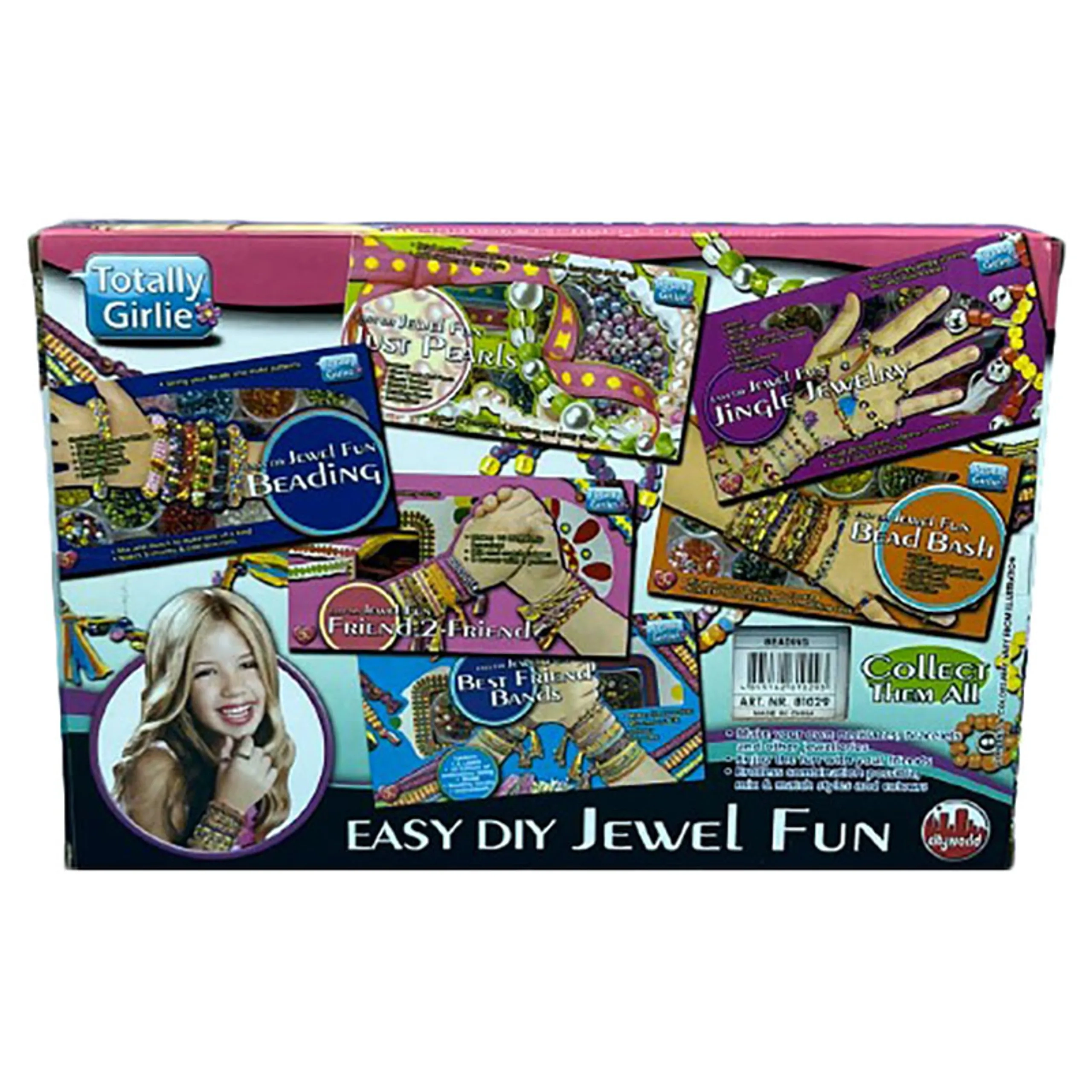 Easy Jewel Fun Beading DIY Crafts Kit - 10 containers 5 elastic bands