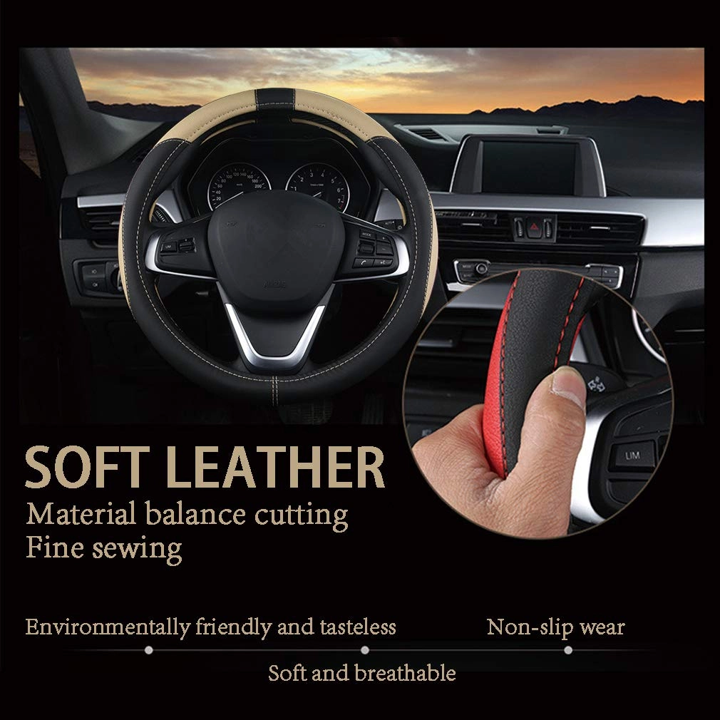 Leather Car Steering Wheel Covers