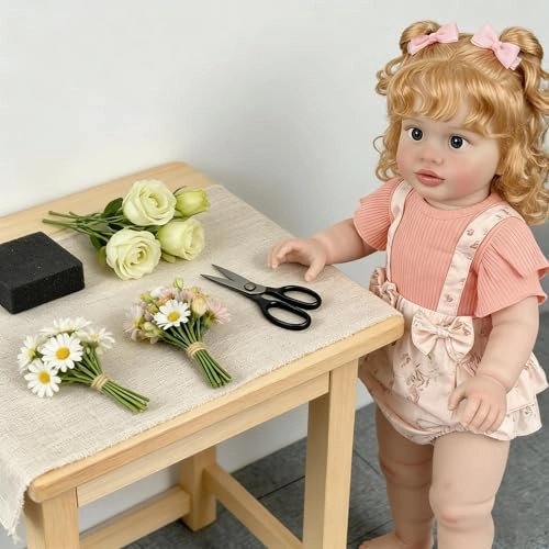 Pippa Reborn Baby Doll - 26 inch Cotton Vinyl Hand-rooted Curly Hair Ages 3+