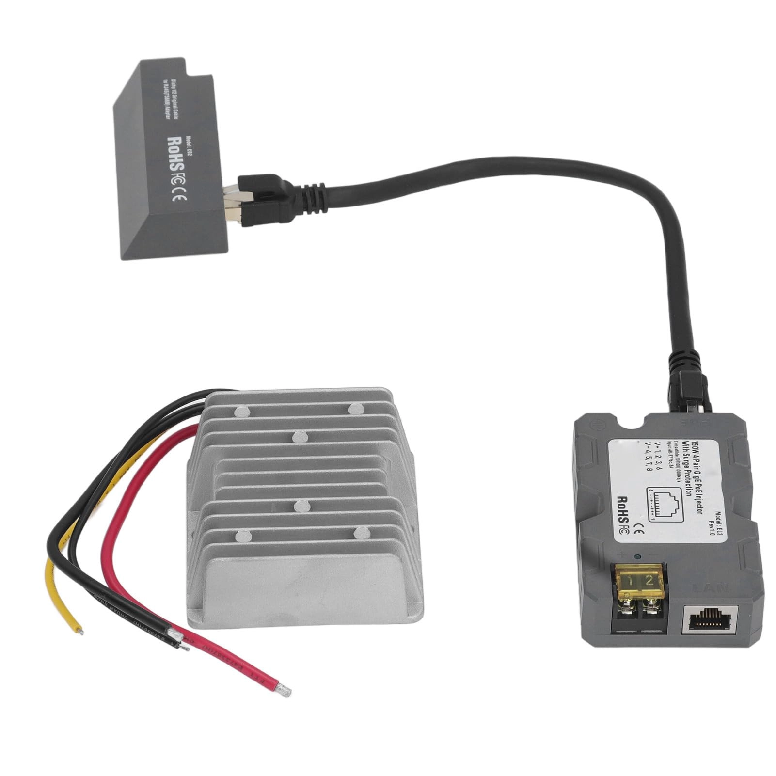 Fawfose PoE Injector Kit - DC48-57V 150W Gigabit Ethernet