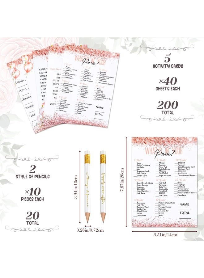 Bridal Shower Game Set - 220 Pieces