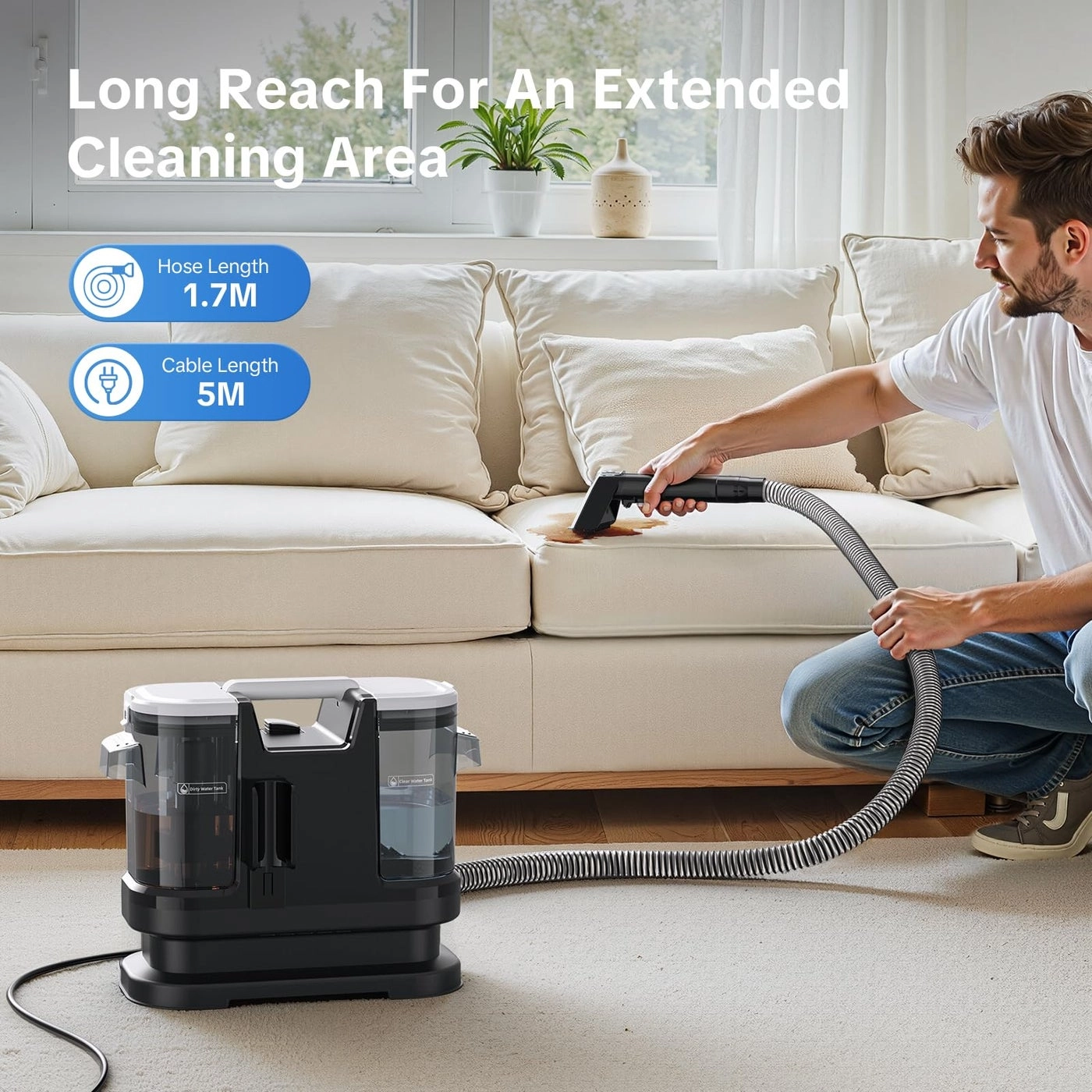 Couch Cleaner Machine - Self-Cleaning 600W