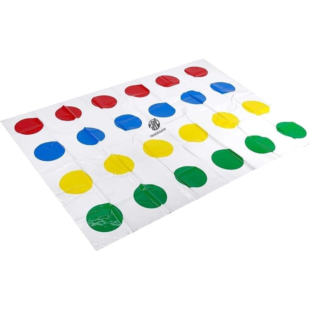 TRADEGATE Twister - Floor Game Mat Set Indoor Outdoor with Spinner
