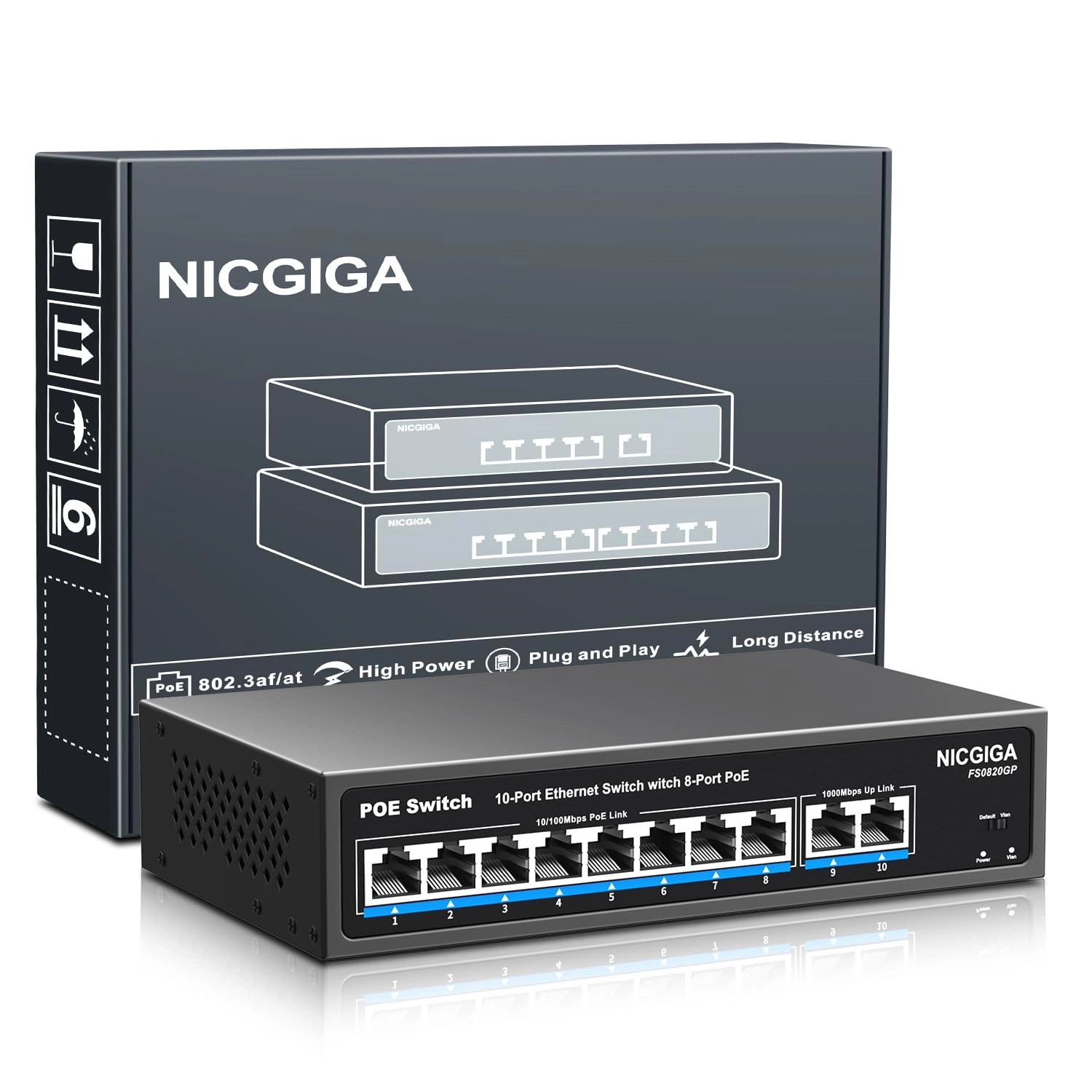 NICGIGA FS0820GP - 10 Ports
