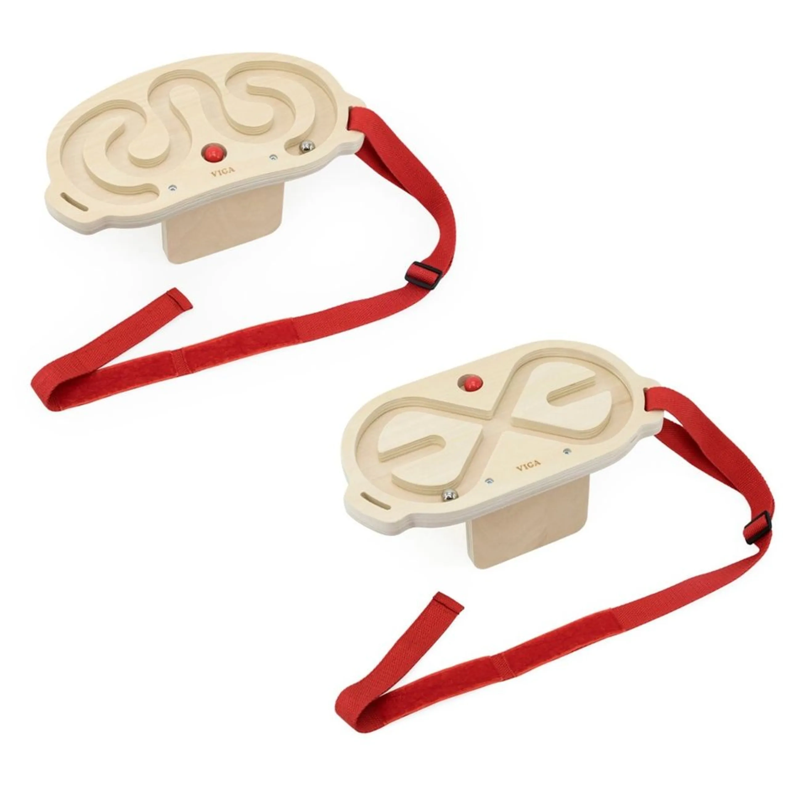 VIGA Ball-In-A-Maze Wooden Body Balance Toy Set - Suitable for 3 years & above 2 Pcs